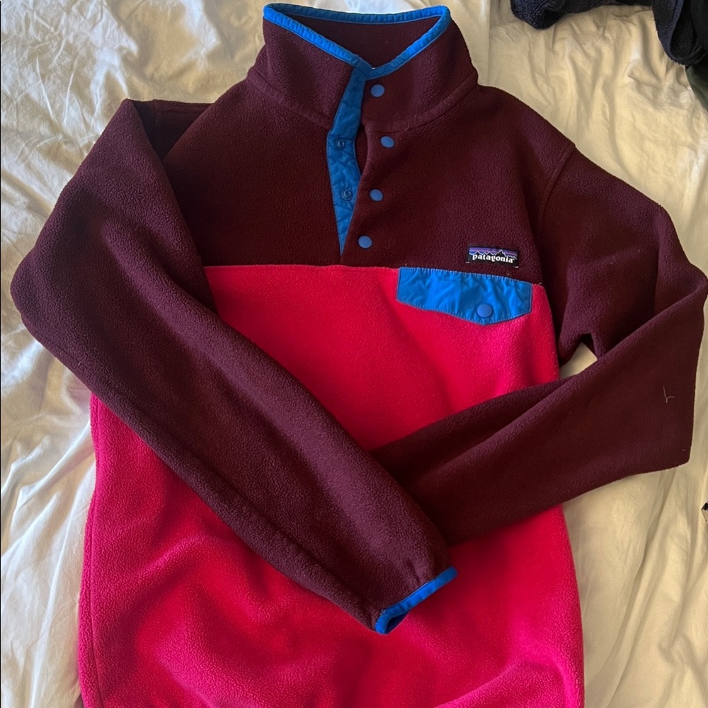 Patagonia Maroon and Fuchsia Sweater